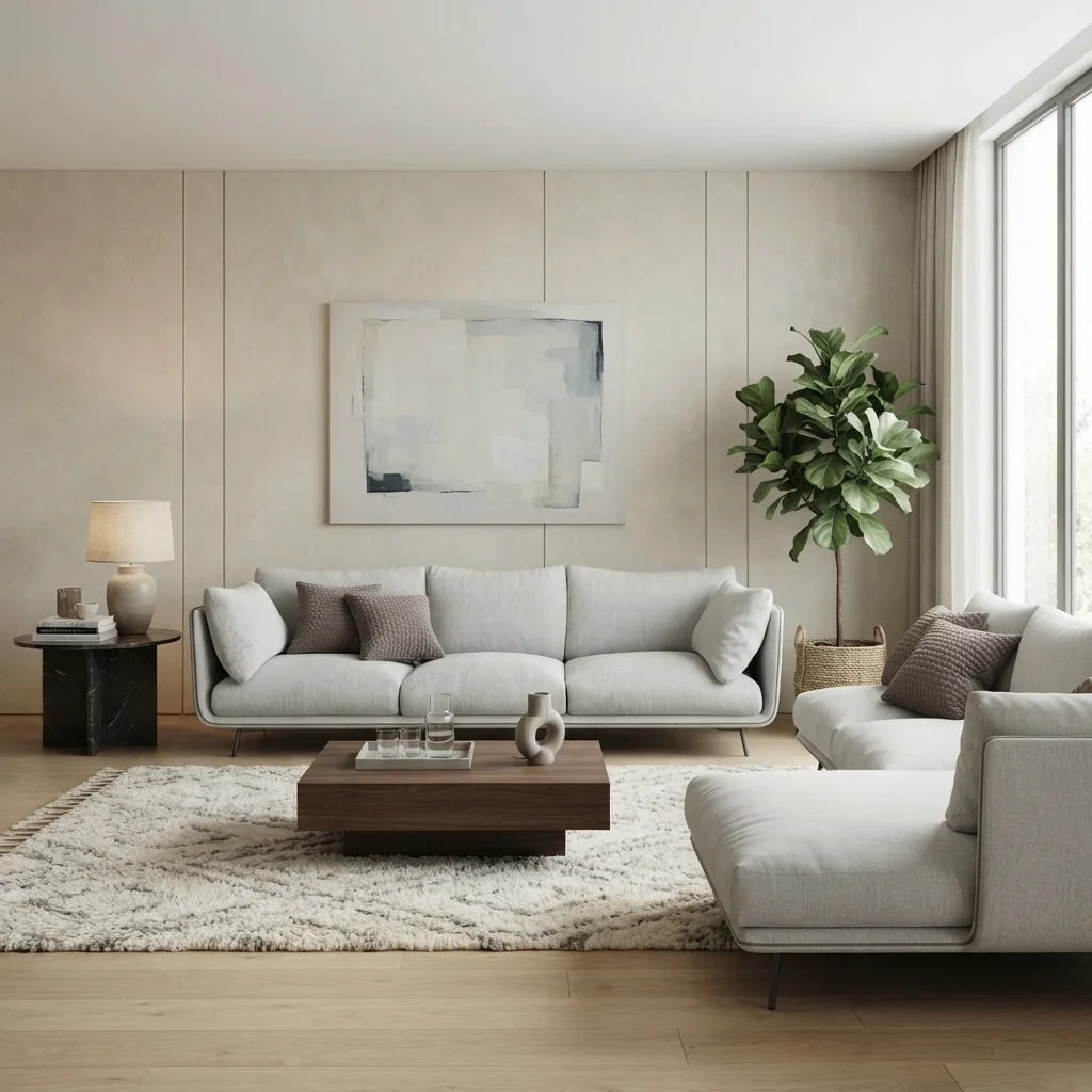 Modern Minimalist 3-Seater & 5-Seater Sofa Set | Khan Fabrics & Furniture - Image 2