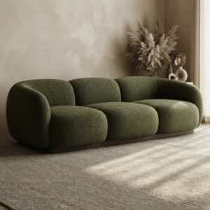Modern 3-Seater Bubble Sofa with Solid Wood Structure & Premium Foam | Khan Fabrics & Furniture