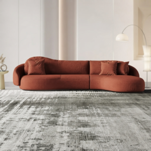 Modern Italian 4-Seater Sectional Curve Sofa | Khan Fabrics & Furniture